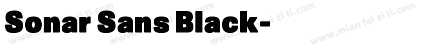 Sonar Sans Black字体转换